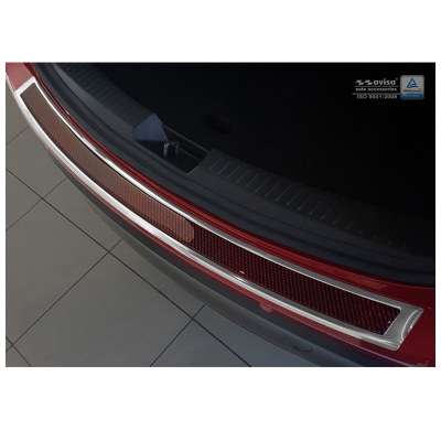 Protector Paragolpes Acero Inox 'Deluxe' Mazda Cx-5 2014- Chrome/Red-Negro Carbon